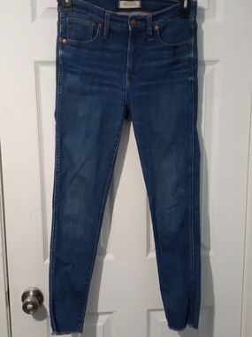 Madewell Dark Indigo 9" High Rise Skinny Jeans